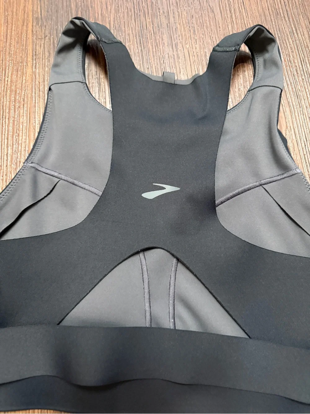 Brooks 3 Pocket Black High-Impact Racerback Sports Bra- Activewear